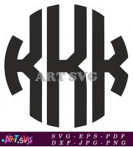 Monogram Circle Letter K SVG