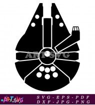 Vector Illustration Of The Millennium Falcon SVG