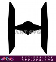 TIE Interceptor Star Wars Spaceship Icon SVG