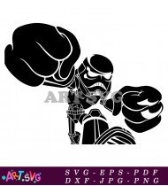 The Mandalorian Action Pose Vector Illustration SVG