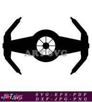 TIE Bomber Star Wars Illustration Silhouette SVG