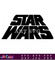 Star Wars Logo Text Font Graphic Design SVG 1