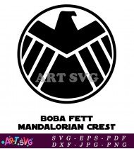 Boba Fett Mandalorian Crest Symbol Art SVG 2