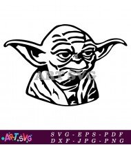 Yoda Star Wars Cartoon Design SVG