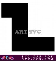 Black And White Alphabet Letter L Clipart SVG