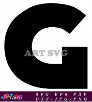 Free Printable Letter G Silhouette Design SVG