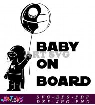 Darth Vader Baby On Board Car Sign SVG