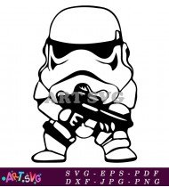 Stormtrooper Baby On Board Car Decal SVG