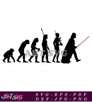 Evolution Of Man To Jedi Master SVG