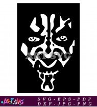 Darth Maul Mask Vector Illustration Design SVG