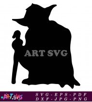 Silhouette Vector Star Wars Character Mandalorian Icon SVG