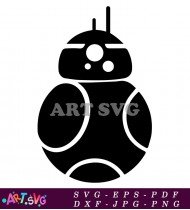 Star Wars Character BB-8 Silhouette Vector Art SVG 1