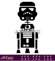 Stormtrooper Star Wars Movie Cartoon Character Silhouette SVG