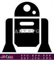 R2D2 Star Wars Robot Droid Cartoon Character SVG 2