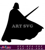 Darth Vader Silhouette Vector Clipart Design SVG