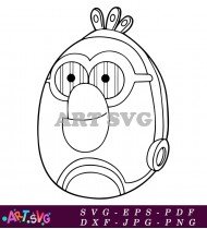 Angry Birds Coloring Page Outline SVG