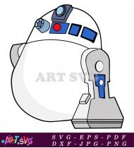 Star Wars R2-D2 Coloring Page SVG 1