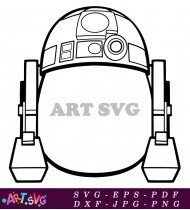 Star Wars R2-D2 Coloring Page SVG 2