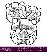 Angry Birds Star Wars Trooper With Lightsaber SVG