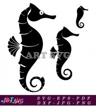 Clipart Seahorse Vector For Commercial Use SVG