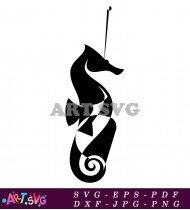 Simple Vector Illustration Of Sea Horse SVG