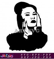 Selena Quintanilla Silhouette Portrait Vector SVG