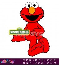 Sesame Street Elmo Character Coloring Page SVG