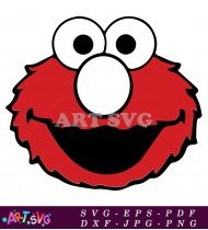 Sesame Street Elmo Character Head Coloring Page SVG 2