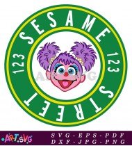 Sesame Street Big Bird Character Logo Circle SVG