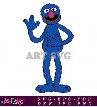 Sesame Street Cookie Monster Character Illustration SVG