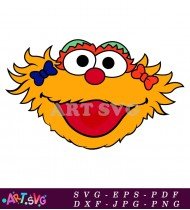 Sesame Street Elmo Character Face Image SVG