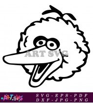 Sesame Street Big Bird Outline Coloring Page SVG