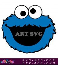 Sesame Street Cookie Monster Coloring Page Easy SVG