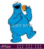 Cookie Monster Sesame Street Printable Coloring Page SVG