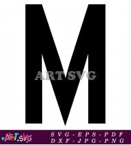 Sesame Street Black Letter M Vector Graphic SVG