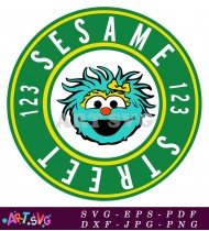 Sesame Street Logo Circle Green 123 SVG