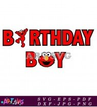 Sesame Street Birthday Boy Elmo Design SVG