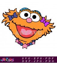 Sesame Street Rosita Character With Bow SVG 2