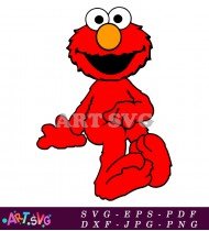 Sesame Street Elmo Red Furry SVG