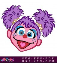 Sesame Street Character Pink Furry Monster SVG 1