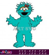 Sesame Street Character Big Bird Blue Fur SVG 2