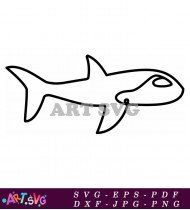 Shark Silhouette Vector Illustration for Design SVG