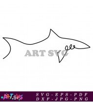 Simple Shark Clipart Image SVG