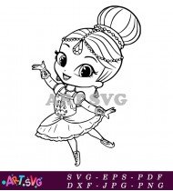 Shimmer and Shine Cartoon Character Coloring Pages Images SVG 3