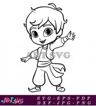 Shimmer and Shine Cartoon Character Coloring Pages Template SVG 2