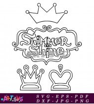 Shimmer and Shine Coloring Pages For Free SVG