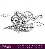 Shimmer And Shine Printable Coloring Pages SVG