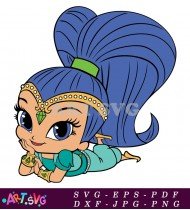 Shimmer And Shine Cartoon Coloring Sheet SVG 2