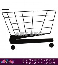 Shopping Cart With Person Pushing Filled Cart SVG 3