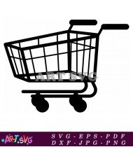 Wire Frame Shopping Cart Icon Design SVG